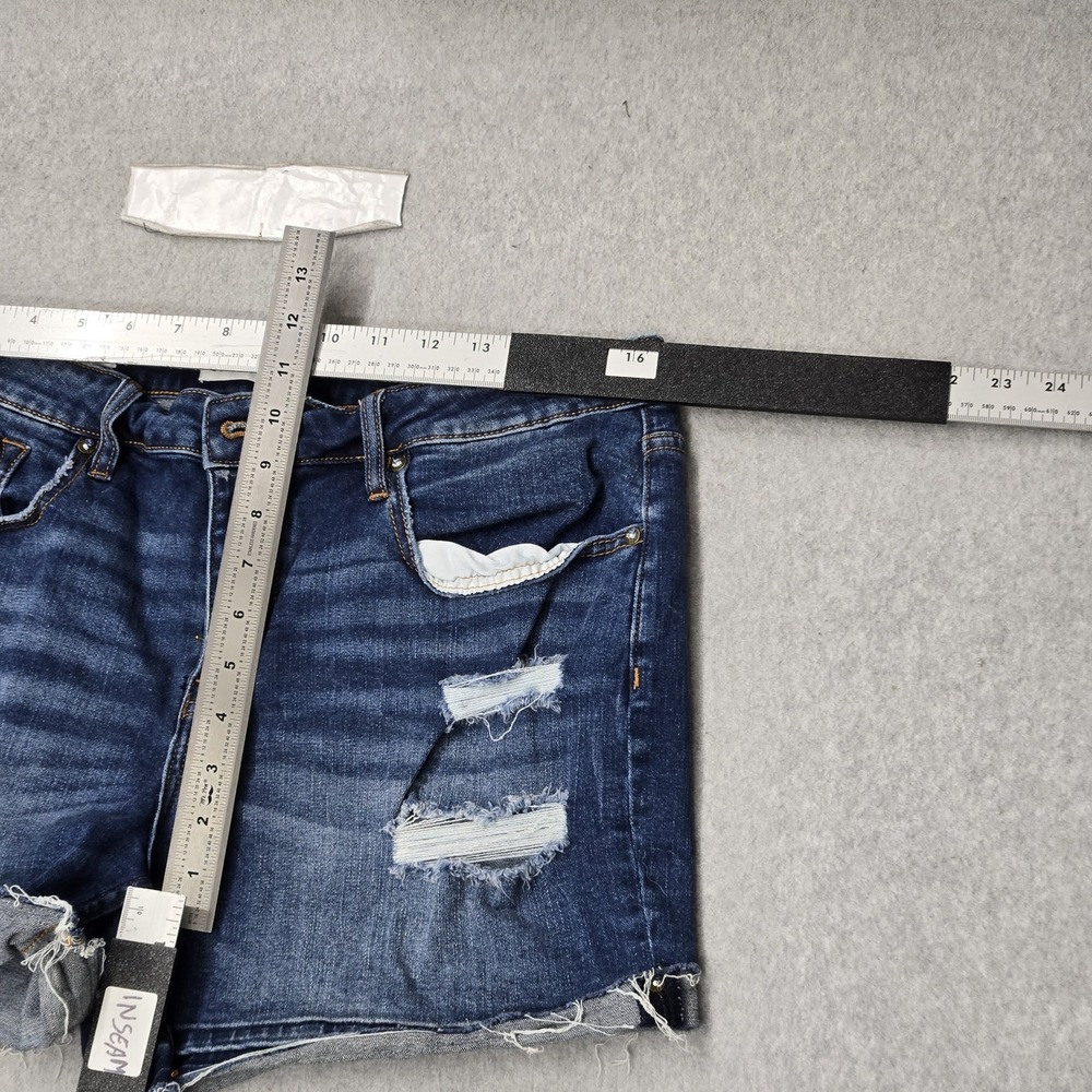 Vigoss Women Shorts 32 Blue Denim Jeans Harley Short Distressed 3" Inseam - Picture 9 of 14